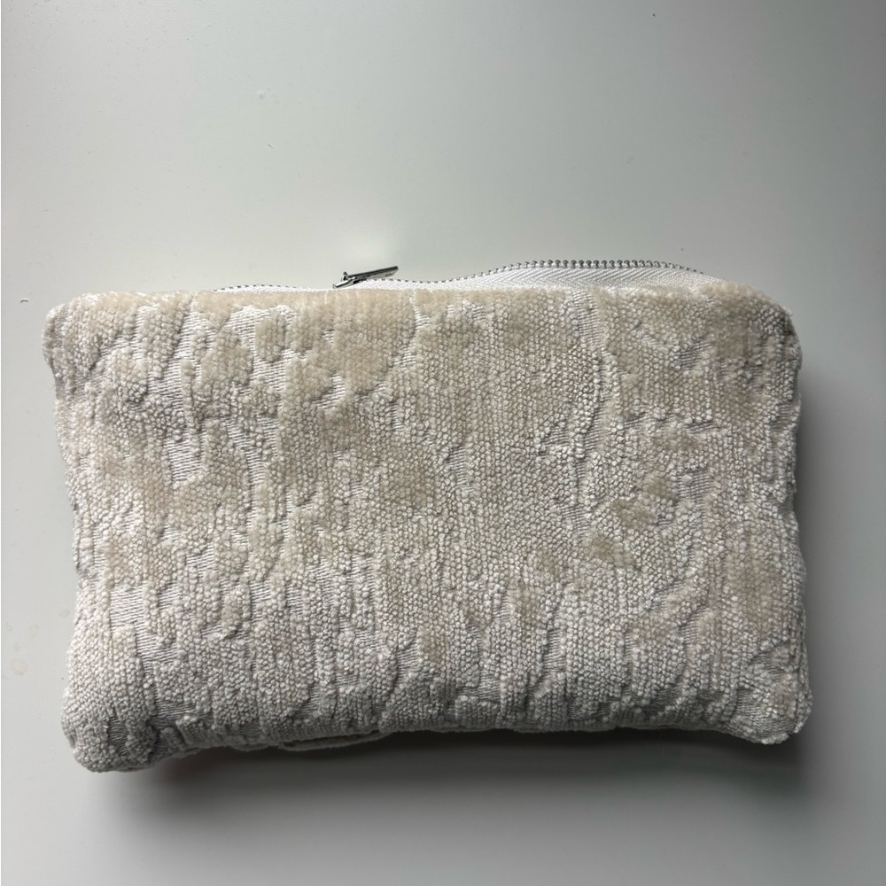 Upcycled cream towel bag